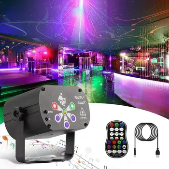 6/8 Caurumiem, Mini LED Skatuves Gaismas RGB UV Puse indikators USB Lādējamu DJ Diskotēka Strobe Skatuves Gaismas Mājas Kāzas Ziemassvētku KTV