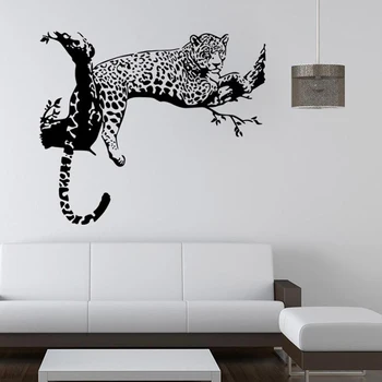 72*86cm Gepards Leopard Dzīvnieku Sienas Uzlīmes, Mājas Dekoru Noņemams Dzīvojamā Istaba Guļamistaba Dekorēšana Vinila Decals