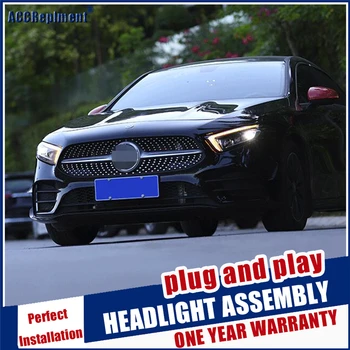 A-Klases W177 lukturi car styling, Lai A180 A200 lukturi 2019 2020 Visi LED galvas gaismas diožu Objektīvs Projektoru LED dienas gaitas lukturi