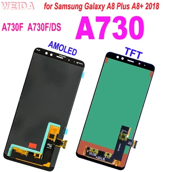 AAA+ LCD Samsung Galaxy A8 Plus 2018 A730 A730F A730F/DS LCD Displejs, Touch Screen Digitizer Montāža Galaxy A730 LCD