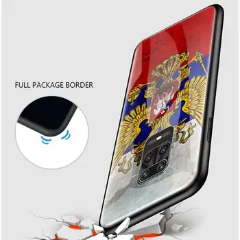 Albānija Krievijas Karogu, Emblēmu Rūdīts Stikls Phone Gadījumā Xiaomi Redmi, Ņemiet vērā, 9 Pro 9S 9.A 9.C 9.i 8T 8. 8.A 7 K30 K20 Segtu Coque Shell