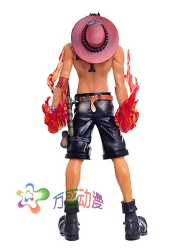 Anime Viens Gabals Uguns Dūri Ace - Portgas D Ace Liekami PVC Rīcības Attēlu Kolekcija Modeļa Rotaļlietu 25cm