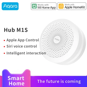 Aqara Hub M1S Mijia Vārti Zigbee savienojums Xiaomi Smart home ar RGB nakts gaismas funkciju darbam ar Mi Mājās HomeKit APP
