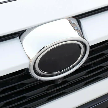 Augstas Kvalitātes ABS Plastmasas Toyota RAV4 2019 2020 Hroma Priekšējās Restes Logo Dekoratīvu Rāmīti Vāciņš Melns Aksesuāri