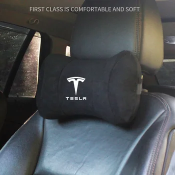 Automašīnas Galvas Spilvens Kakla Atbalstam Tesla Modelis 3 Modelis model S X Modelis Y Stils Sēdekļa Pagalvi Aprūpes Mīkstas Zamšādas Auto Piederumi