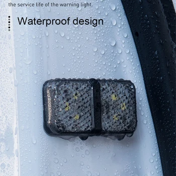 Baseus 2GAB Automašīnu Durvju Atvēršana Brīdinājuma Gaismas Ūdensizturīgs 6 LED Drošības Brīdināt indikators Mirgojošs Auto Atvērt Uzlīme