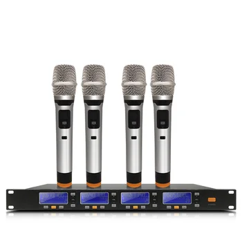 Bezvadu Mikrofons Profesionālās Regulējams UHF Frekvenču KTV lavalier Mikrofons, Austiņas, Mikrofonu Sistēma Skatuves Sniegumu