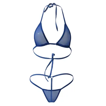 Bikini 2019 Sexy Linga trīsstūris Atklātu atpakaļ Caurspīdīga Sieta Sandales meitene Beach spa peldkostīmi sieviešu peldkostīms biquini bikini, monokini