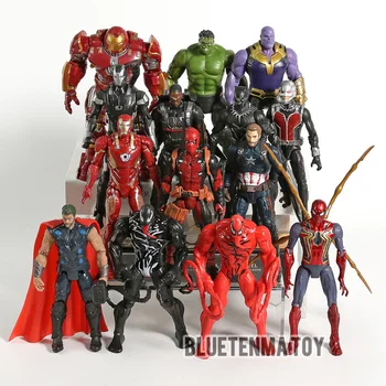 Brīnums Avengers Inde Asinspirts Zirnekļcilvēka Thanos Thor Deadpool Hulkbuster Dzelzs Vīrs Black Panther Rīcības Attēls Modeļu Lelle Dāvanas