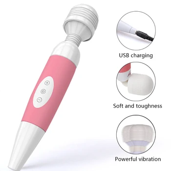 Burvju Nūjiņu AV Vibrators uz Klitora Pieaugušo Seksa Rotaļlietas Sievietēm Phalos Stimulators dažādu Ātrumu Prostatas Massager Seksa Produkti USB