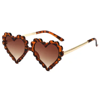 Bērniem Sarkano Mīlestības Sirds Cute Baby Saulesbrilles Vintage Bērniem, Metāla, Saules Brilles Meitenēm Lielgabarīta Toddler Oculos Gafas Uv400 2020