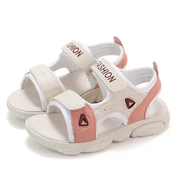 Bērnu apavi vasaras 2020 jaunas meiteņu sandales bērniem ir mīksta grunts neslīdoša sandales zēniem pludmales sandales Bēša, rozā divas krāsas