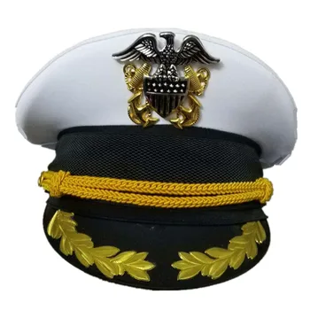 Cēls ASV Militārās Flotes Balta Cepure Amerikāņu Armijas Virsnieks Klp Cosplay Ērglis Simbols Halloween Ziemassvētku Dāvanu