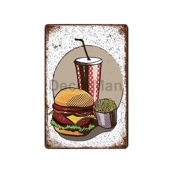 [ DecorMan ] PICA BBQ KAFIJA TĒJA jūras Veltes, Liellopu gaļas hamburgeru Metāla Zīmes Pasūtījuma skārda pazīmes Sienas gleznojumu Josla PUB Dekori, LT-1755