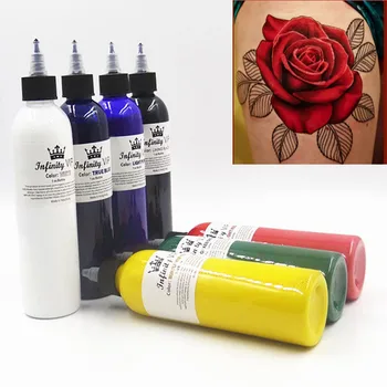 Dinamiskā Tetovējums Tintes Pigmenta Komplekts Body Art Tattoo Komplekts Tīru Augu Pastāvīgu Aplauzums Microblading Pigmentu, Lai Tetovējums Glezna 7 Krāsas