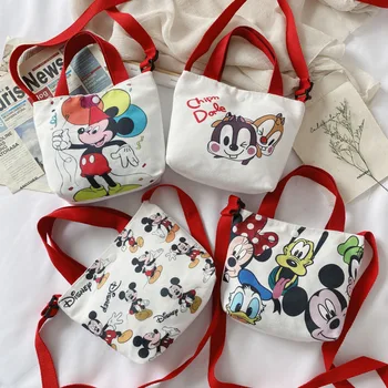 Disney jauns bērnu audekls maiss modes baby karikatūra mickey soma somā zēns meitenes skolēniem cute plecu messenger bag