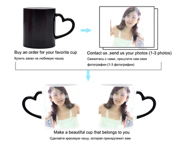 DIY Foto Magic, Krāsa Mainās Krūze Var pielāgot kausa modelis,pielāgotu jūsu foto uz Tējas tasi Kafijas Tasi labākā dāvana draugiem