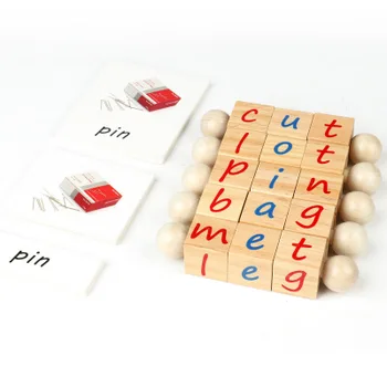 Dropshipping Pinyin Celtniecības Bloku Angļu Valodas Vārdu Pareizrakstības Alfabēts Magic Cube Mācību Līdzekļu Montessori Agrīnās Izglītības