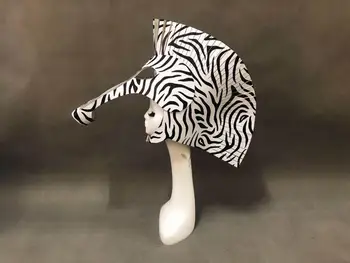 Dzīvnieku grupa zebra cosplay maska svītrainām darbības galvassegu halloween cepuri, bārs, naktsklubs skatuves, deju apģērbi