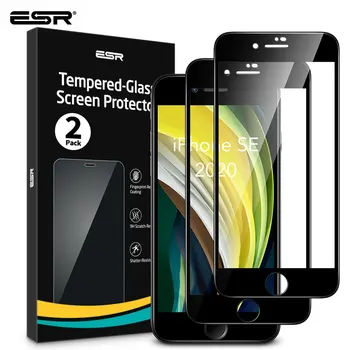 EAR Rūdīts Stikls iPhone SE 2020. gadam Ekrāna Aizsargs, 2gab Pilnībā Segtu Rūdīta Stikla Apple iPhone SE 2 8 7 6s Ekrāna Flim