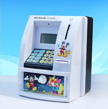Elektronisko Cūciņa Bankas BANKOMĀTOS Mini maze sunītis Naudas Kaste mērkaķis Paroli Košļājamā Monētas Naudas Iemaksu bankomāts Dāvanu Bērniem Bērniem