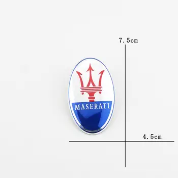 Emblēmu par Maserati Levante Quattroporte Ghibli Gran Turismo Kabriolets GC GT Automašīnas Priekšējā Pārsega Emblēma Uzlīmes, Auto Uzlīmes Stils