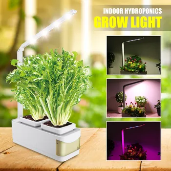 Galda Lampa 8W Hidroponiskas Iekštelpu Herb Dārzs Komplektu Smart Multi-Function Aug Led Lampas Ziedu, Augu, Augu Augšanas Gaismas