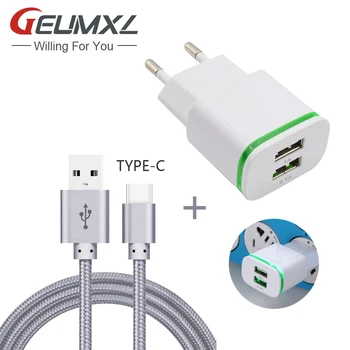 GEUMXL 2-Port USB ES Plug AC Mājās Ceļojumu Lādētājs 3Ft C Tipa USB Kabelis UMiDiGi Z Pro, UMI Plus, Super/Max 4G LTE, Dzelzs Pro