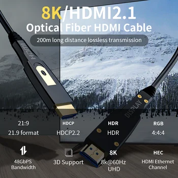 HDMI, Optisko Pārveidotāju Šķiedras 2.0 HDMI Kabelis 10M/20/30M/50M 60Hz HDMI Paplašinātājs 4K Hd Tv Lcd Klēpjdatoru Ps4 Projektoru, Datoru