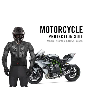 HEROBIKER Vasaras Motociklu Žaketes Vīriešiem Ķermeņa Bruņas Moto Jaka Motociklu Bruņas Motokrosa Motociklu Jaka Ar Kakla Aizsargs