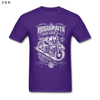 Hip Hop Merch Black Rider Motociklu Kluba Krekls Vīriešiem Kreklu Lielajam Kokvilnas Spandex Apkalpes Kakla Krekls Gadījuma Tiešā Digitālā Druka