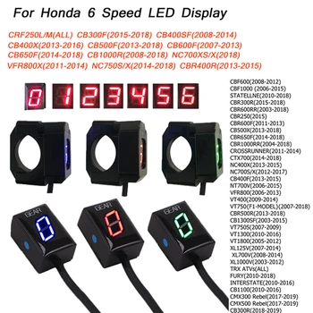 Honda 6 pakāpju LED Rīku Ciparu Displejs Indikators Motociklu Plastmasas Gaismas Direct Plug-in Red/Blue/Green CBR600RR CBR1000RR