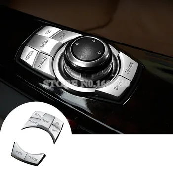 Iekšējās Konsoles iDrive Multivides Taustiņš Melns Vāks BMW X5 E70 2010. - 2013. Gadam X6 E71 2010. -. Gadam Car accesories interjera Apdare Automašīnas