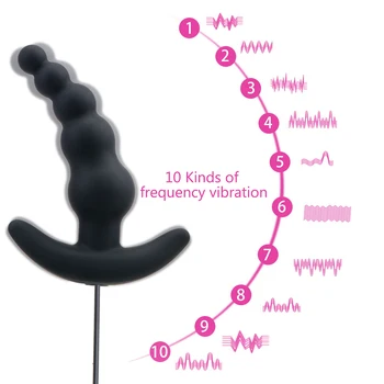 IKOKY Silikona Anālais Plug Vibrators, Tālvadības pulti, Vibrācijas, Anālās Lodītes Vīriešu Prostatas Massager Sieviešu Masturbācija Seksa Rotaļlietu Vīrietis