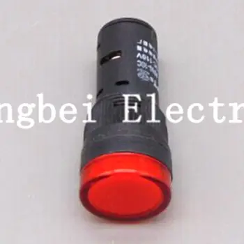 Indikators AD16-16DS LED signāla lampiņa Sarkanā/Zaļā/Huang/Zils/Balts, 16mm Spiediet Pogu Slēdzis