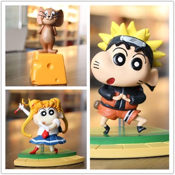 Japanse Originele Anime Attēls Džerijs Pastelis Shin Chan cos Naruto Shui Yue Bing Rīcības Attēls Kolekcionējamus Modelis Speelgoed Voor
