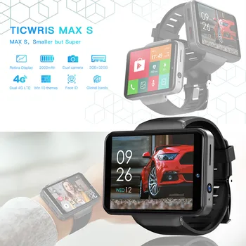 Jauns ūdensnecaurlaidīgs Ar kameru smartwacht TICWRIS MAX S 2,4 collu 3GB+32GB LCD 2000mAh SmartWatch Android 7.1 4G Tālrunis modes Z4