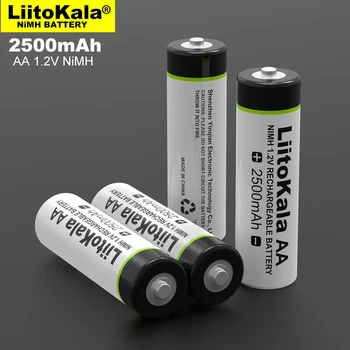 JAUNU Liitokala 1.2 V AA 2500mAh Ni-MH Uzlādējamās baterijas aa uz Temperatūras rādītāju tālvadības pulti, peli, rotaļlietas baterijas