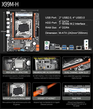 Jingsha X99MH M-ATX Mātesplates, kas Ar E5 2650L V3 Un 2*8GB DDR4 2133MHZ ECC REG RAM