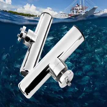 Jūras Nerūsējošā Tērauda makšķeres un Piederumu Grozāms Stieņa Turētājs piemērots 25-33mm caurule