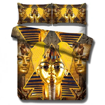 Karaliene Ēģiptē 3D Gultas Komplekts Sega Sedz Āfrikas Sieviete, Nacionālā Stila Mierinātājs, Gultas Komplekti Gultasveļa Gultas Veļa (BEZ Tenta)06