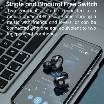 Karstā Bezvadu Bluetooth Austiņu Ausī Nesāpīga Binaural Atpūtas Stereo Digitālais Displejs Jaunu TWS Bluetooth Bezvadu Austiņas