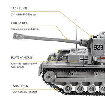 KAZI 1193 GAB Celtniecības bloki Panzer IV F2 Tvertne Modeļa Veidošanas Bloku Rotaļlietas Bērniem Dāvanas zēns ABS Plastmasas Veidot Ķieģeļu Komplekti