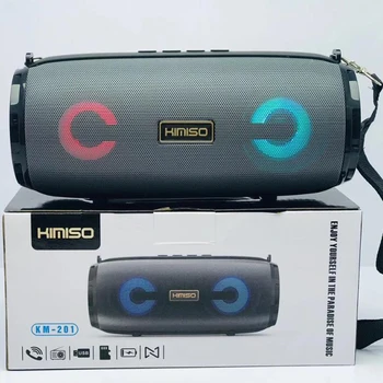Kisiso KM-201 portatīvā Bluetooth skaļruni, LED nakts gaisma skaļruņu atbalsts TF/FM/stereo AUX portable speaker USB atmiņas