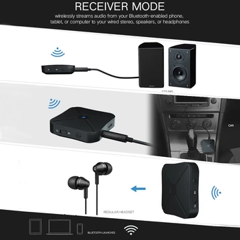 KN319 Bezvadu Audio 2 in 1 Bluetooth 4.2 Uztvērējs & Raidītājs Adapteri