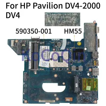 KoCoQin Portatīvo datoru mātesplati Par HP Pavilion DV4-2000 DV4 Mainboard 590350-001 590350-501 NAL70 LA-4106P HM55