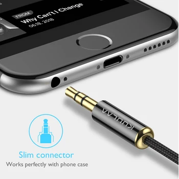 KUULAA Jack 3.5 Audio Kabelis 3,5 mm Skaļruņu Līnijas Aux Kabelis priekš iPhone 6 ar Samsung galaxy s8 Automašīnu Austiņu Xiaomi redmi 4x Audio Jack