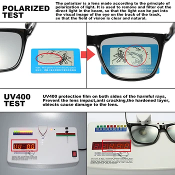 Kvadrātveida Hameleons Dizaina Saulesbrilles Vīriešiem Polarizētās Photochromic Brilles Sieviešu Dienu un Nakti Drošību Braukšanas Briļļu Anti-Glare UV400