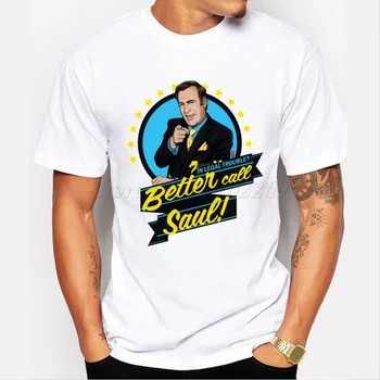 Labāk Zvanīt Saul karikatūra izdrukāt vīriešiem Breaking Bad T Krekls ar īsām piedurknēm gadījuma vīriešu modes topi jaunums smieklīgi atdzist tee for Boy