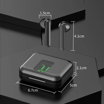 LED Bluetooth 5.0 Austiņas Bezvadu Austiņas Earbuds Touch Kontroli Sporta Austiņas Trokšņu slāpēšanas par Xiaomi iPhone TWS Austiņas
